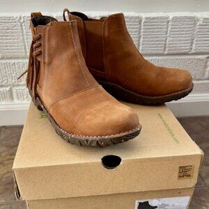 El Naturalista Yggdrasil Women's Fringe Booties, size 41 (US 10) Brown